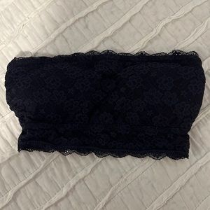 Gilly Hicks navy blue strapless brallete